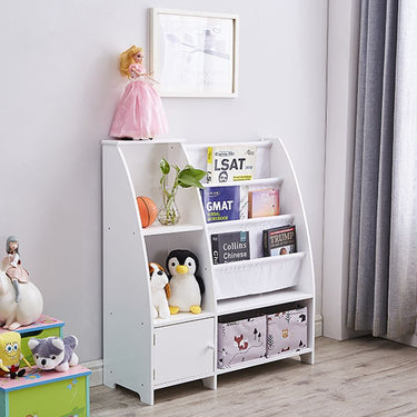white bookshelf